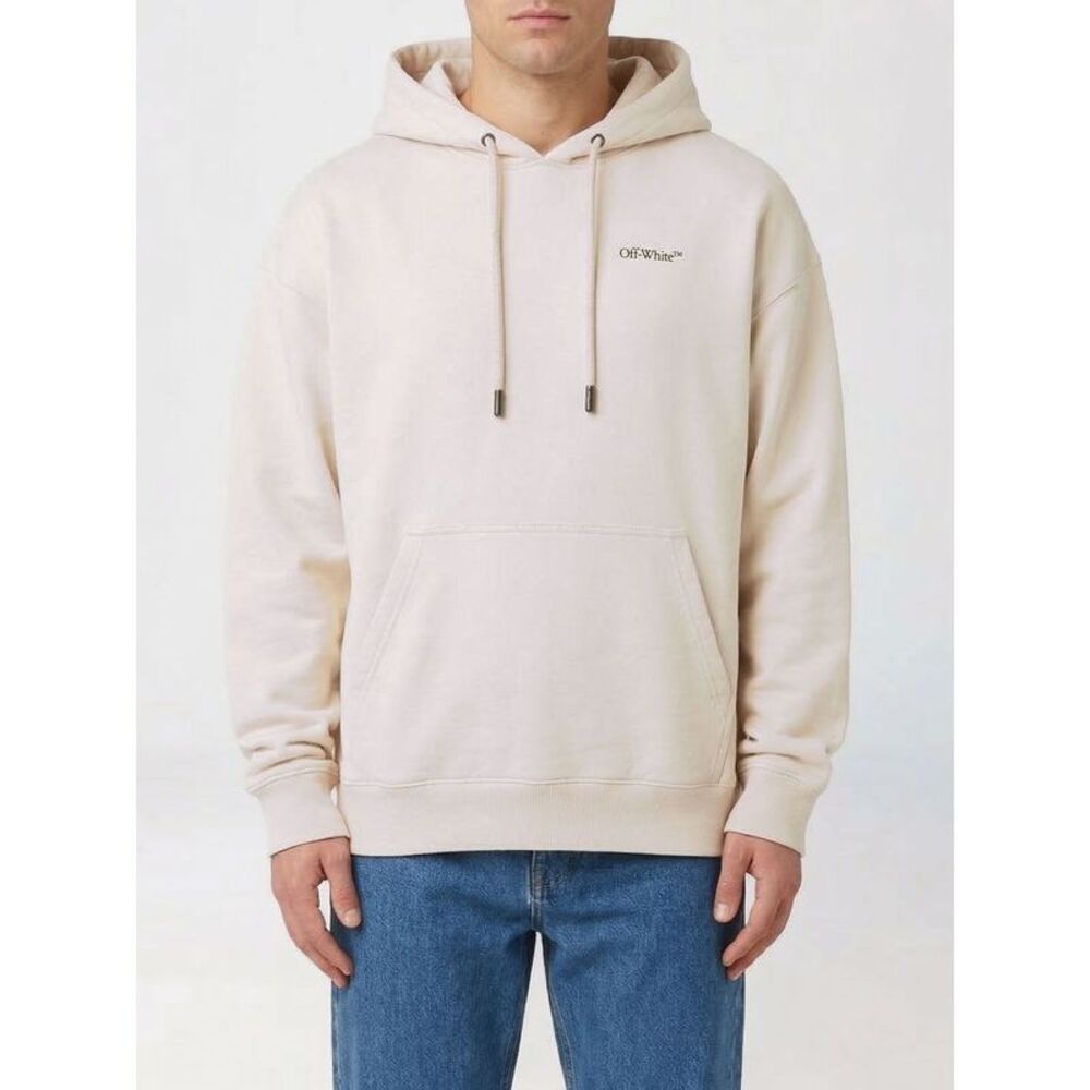 Off-White Men Printed Cotton Hoodie Off-White